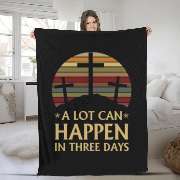 Discover A Lot Can Happen In Three Days Fleece Blankets