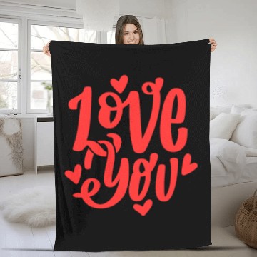 Discover Love You Collection: Embrace Heartfelt Moments Fleece Blankets