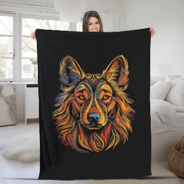 Discover German Shepherd Funny Dog Halloween Costume Trick Fleece Blankets