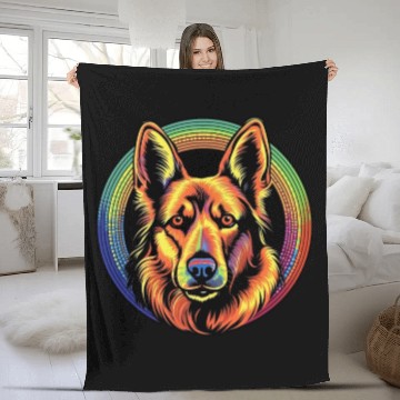 Discover German Shepherd Funny Dog Halloween Costume Trick Fleece Blankets