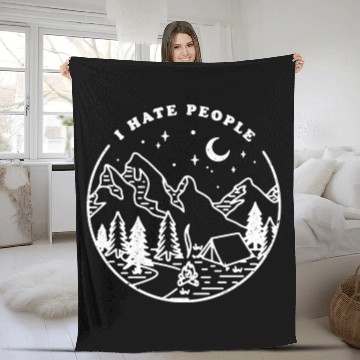 Discover I Hate People Nature Mountain Outdoor Fleece Blankets