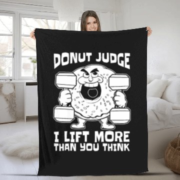Discover Fitness Donut Funny Donut Gym Fleece Blankets