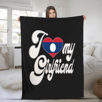 Discover LaosI Love My Laotian Girlfriend Fleece Blankets