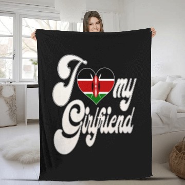 Discover KenyaI Love My Kenyan Girlfriend Fleece Blankets