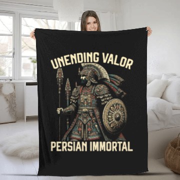 Discover Persian Immortal Achaemenid Empire Persian Warrior Fleece Blankets