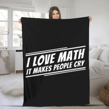 Discover I Love Math Funny Math Teacher Fleece Blankets