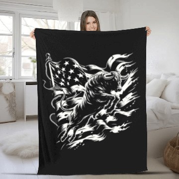Discover Rodeo Bull Riding Livestock Show Farmer Cattle Fleece Blankets