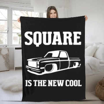 Discover Square is The New Cool Square Body Fleece Blankets