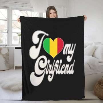 Discover MaliI Love My Malian Girlfriend Fleece Blankets