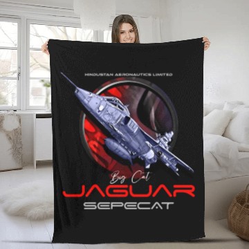 Discover Sepecat Jaguar English French fighterjet Fleece Blankets