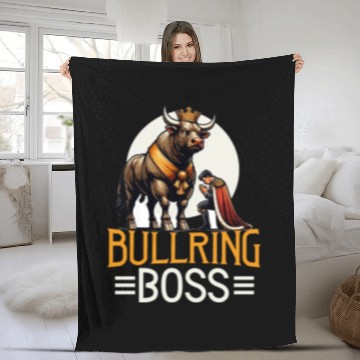 Discover Rodeo Bull Riding Livestock Show Farmer Cattle Fleece Blankets