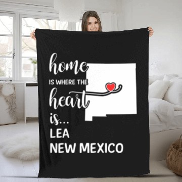 Discover Lea County New Mexico Is Where My Heart Is Gift Fleece Blankets
