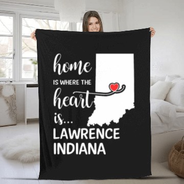 Discover Lawrence County Indiana Is Where My Heart Is Cool Fleece Blankets