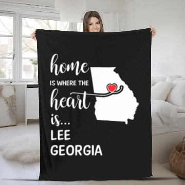 Discover Lee County Georgia Is Where My Heart Is Cool Gift Fleece Blankets