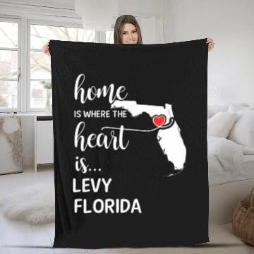 Discover Levy County Florida Is Where My Heart Is Cool Gift Fleece Blankets