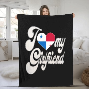 Discover PanamaI Love My Panamanian Girlfriend Fleece Blankets