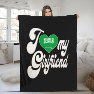 Discover SaudiArabiaI Love My Saudi Girlfriend Fleece Blankets
