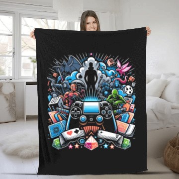 Discover Gamer's Galaxy Fleece Blankets