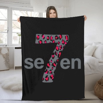 Discover 7 in red animal print Fleece Blankets