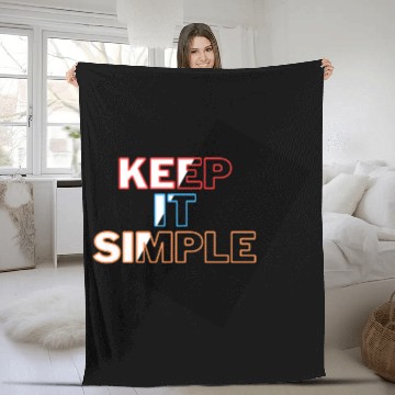 Discover Minimalist Mastery: Keep It Simple Apparel Fleece Blankets