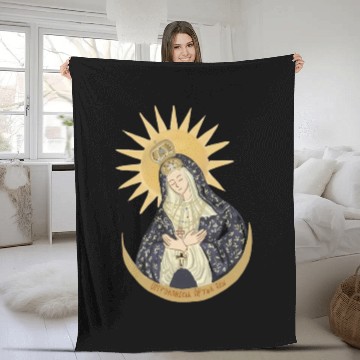 Discover Mary of the Gate of Dawn Catholic Fleece Blankets