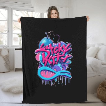 Discover graffiti logo Fleece Blankets