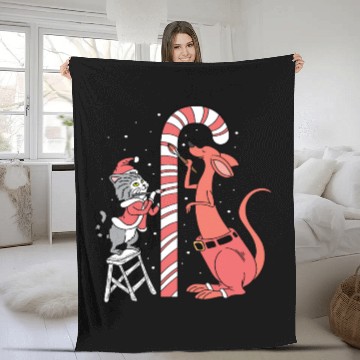 Discover Delicious Candy Cane Foodie and Candy Lover Gift Fleece Blankets