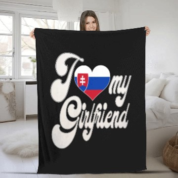 Discover SlovakiaI Love My Slovak Girlfriend Fleece Blankets