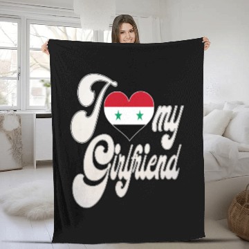 Discover SyriaI Love My Syrian Girlfriend Fleece Blankets