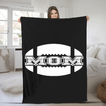 Discover Ball White Football Mom Passion Is Gift Cool Fleece Blankets