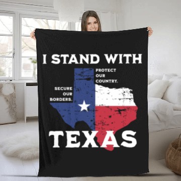 Discover I stand with Texas! Fleece Blankets