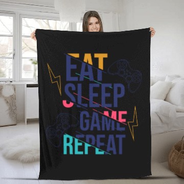 Discover Modern Typography Game Quote Fleece Blankets Design
