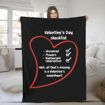 Discover Romantic Love Heart Valentine's Day Couples Fleece Blankets