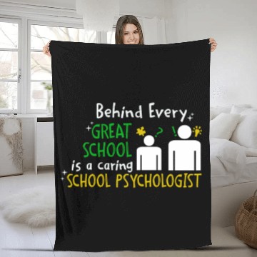 Discover Great School and Caring School Psychologist Fleece Blankets