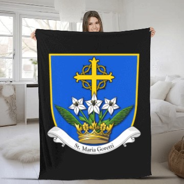 Discover St Maria Goretti Lily Saints Catholic Purity Fleece Blankets