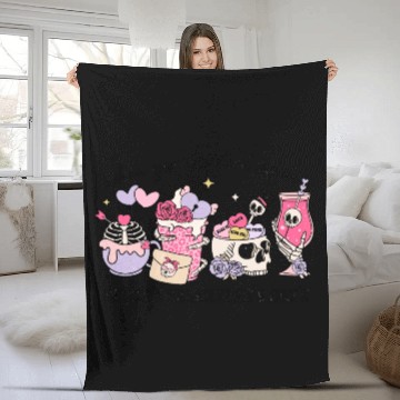 Discover When You're Dead Inside But It's Valentine's Day Fleece Blankets