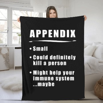 Discover Appendicitis Appendix Definition bold Fleece Blankets