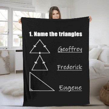Discover Name The Triangles Funny Math Lover Math Geek Nerd Fleece Blankets