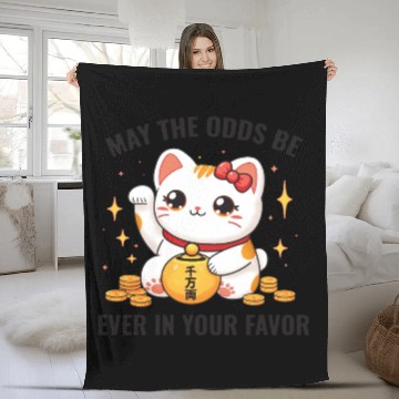 Discover maneki neko Fleece Blankets