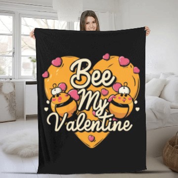 Discover Bee My Valentine Fleece Blankets