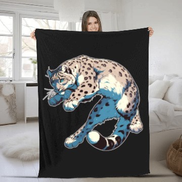 Discover Snow Leopard Leopard White Leopard Fleece Blankets