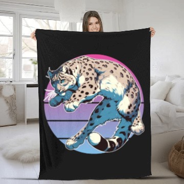 Discover Snow Leopard Leopard White Leopard Fleece Blankets