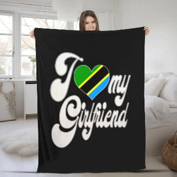 Discover TanzaniaI Love My Tanzanian Girlfriend Fleece Blankets