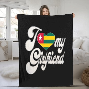 Discover TogoI Love My Togolese Girlfriend Fleece Blankets
