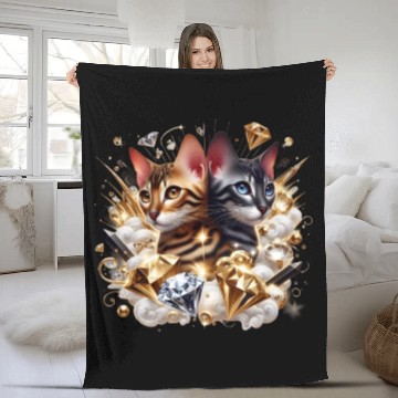Discover Fabulous Bengal Kittens Fleece Blankets
