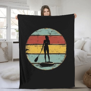 Discover Standup Paddle 3 Fleece Blankets