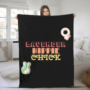 Discover Aromatherapy Lavender Hippie Chick Fleece Blankets