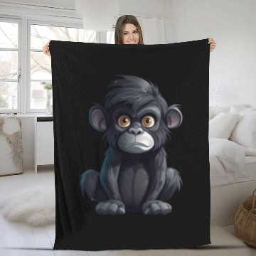 Discover Cute Monkey for Kids for a Kid Fleece Blankets