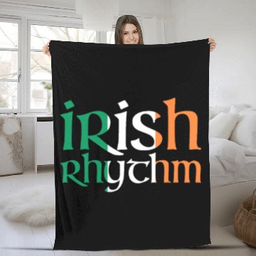 Discover Irish Rhythm - Irish Flag - Irish Dance Fleece Blankets
