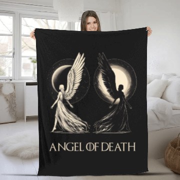 Discover Angel of Death - Sun And Moon Mystical Artwork Fleece Blankets
